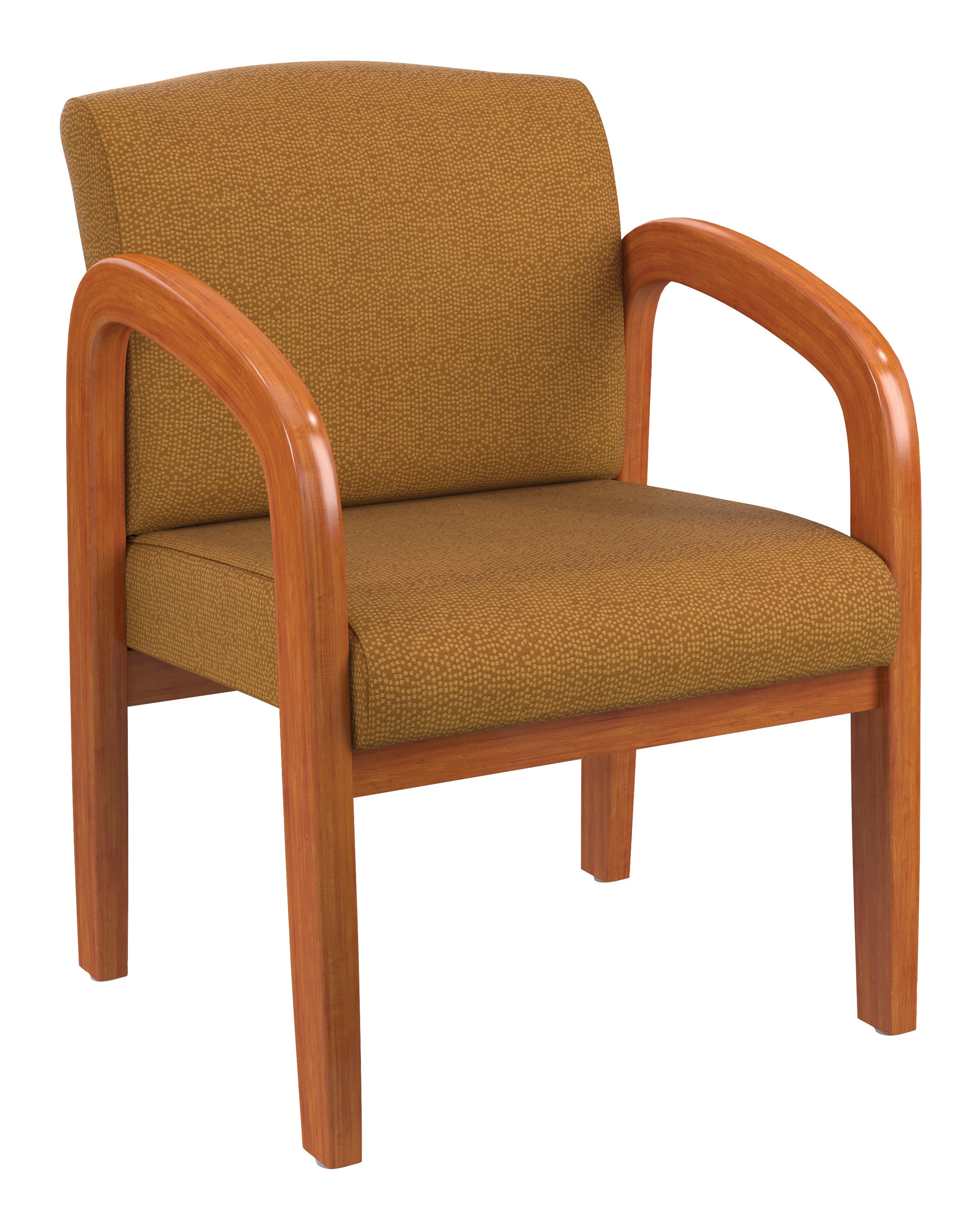 Medium Oak Finish Wood Visitor Chair
